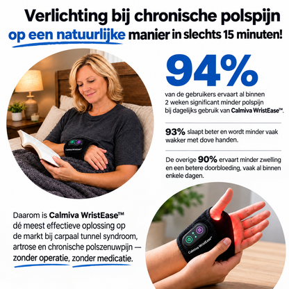 Calmiva™ WristEase - LED Comfortband voor Pols & Hand