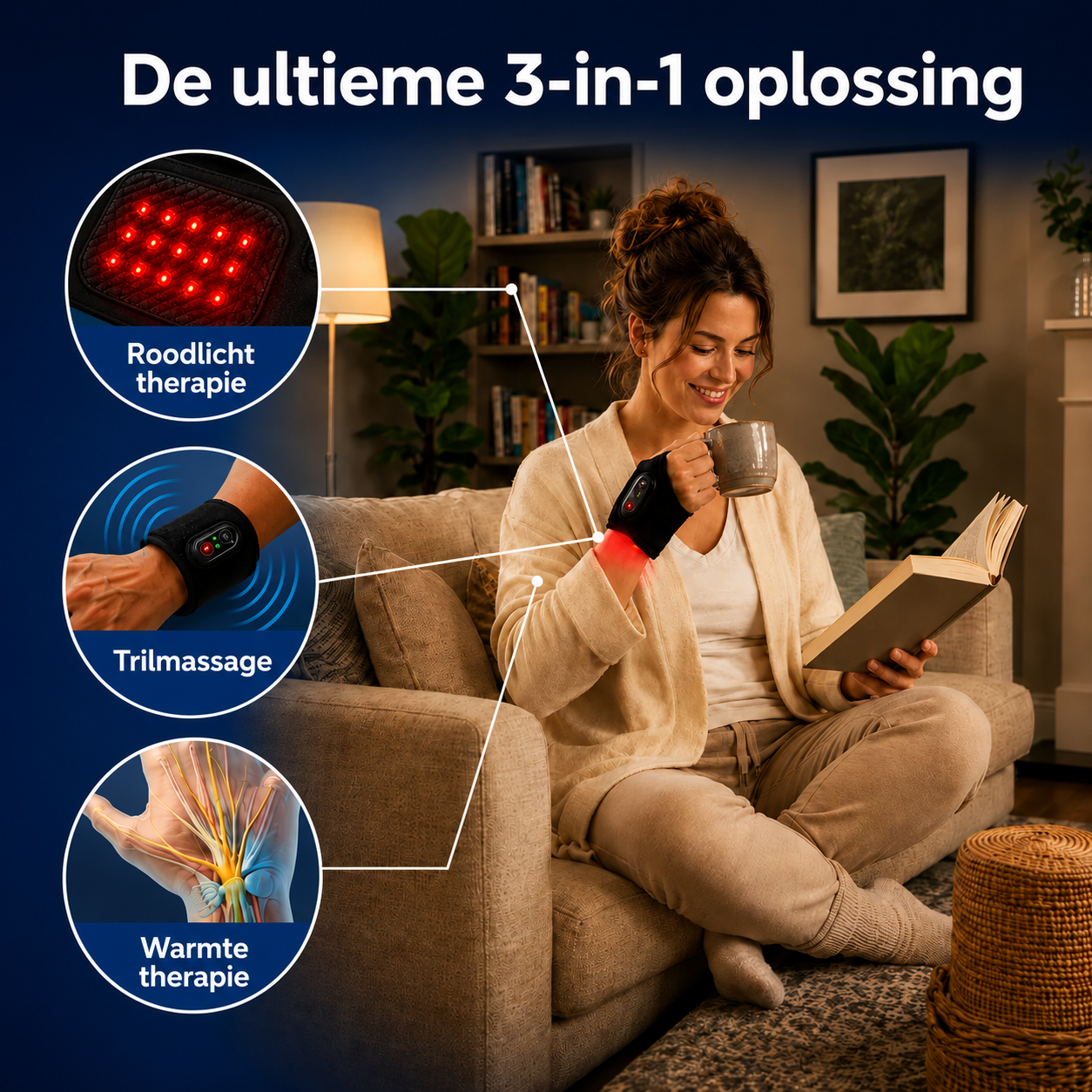 Calmiva™ WristEase - LED Comfortband voor Pols & Hand