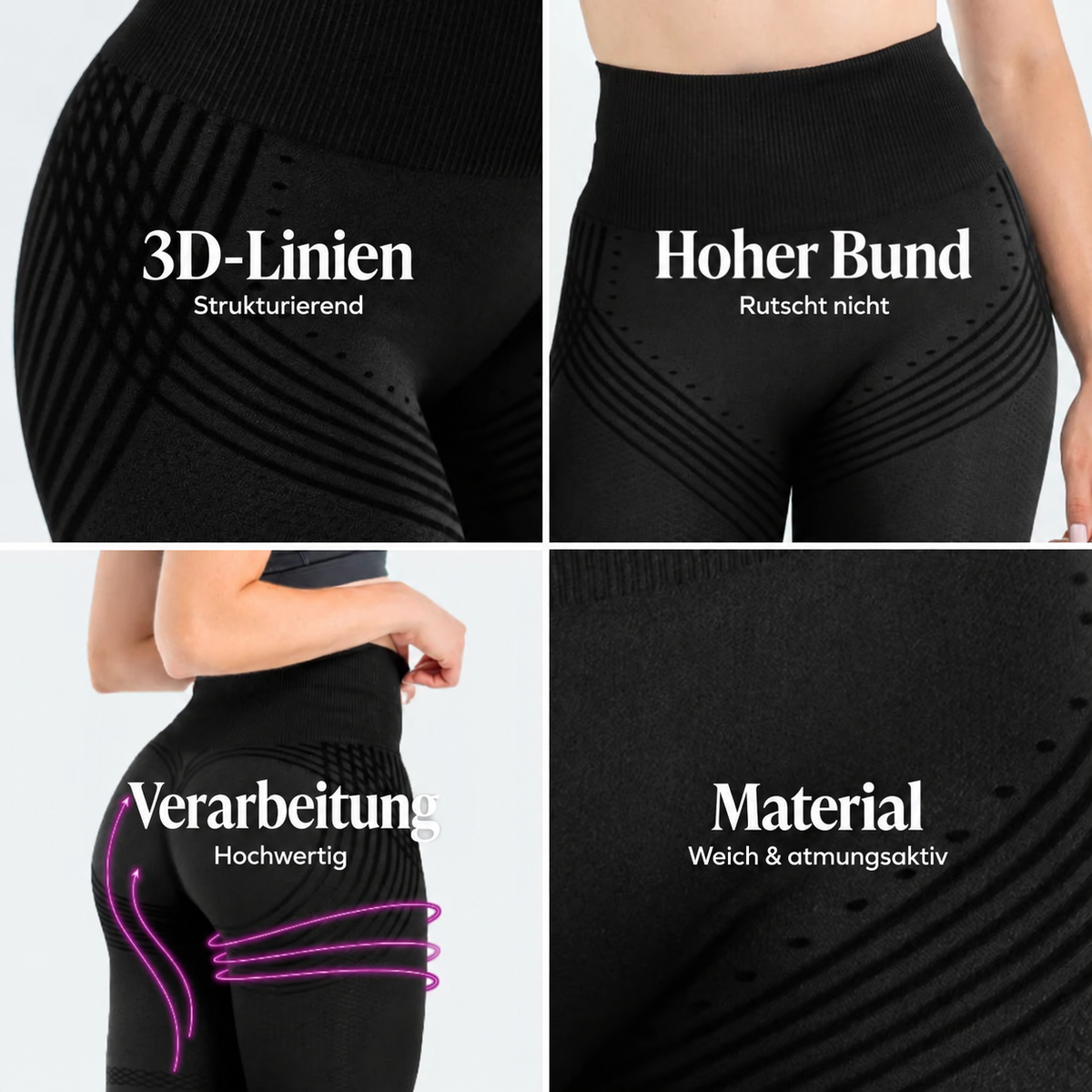 Sveltiva™ ContourFit - 3D-gebreide Contourlegging met Hoge Taille