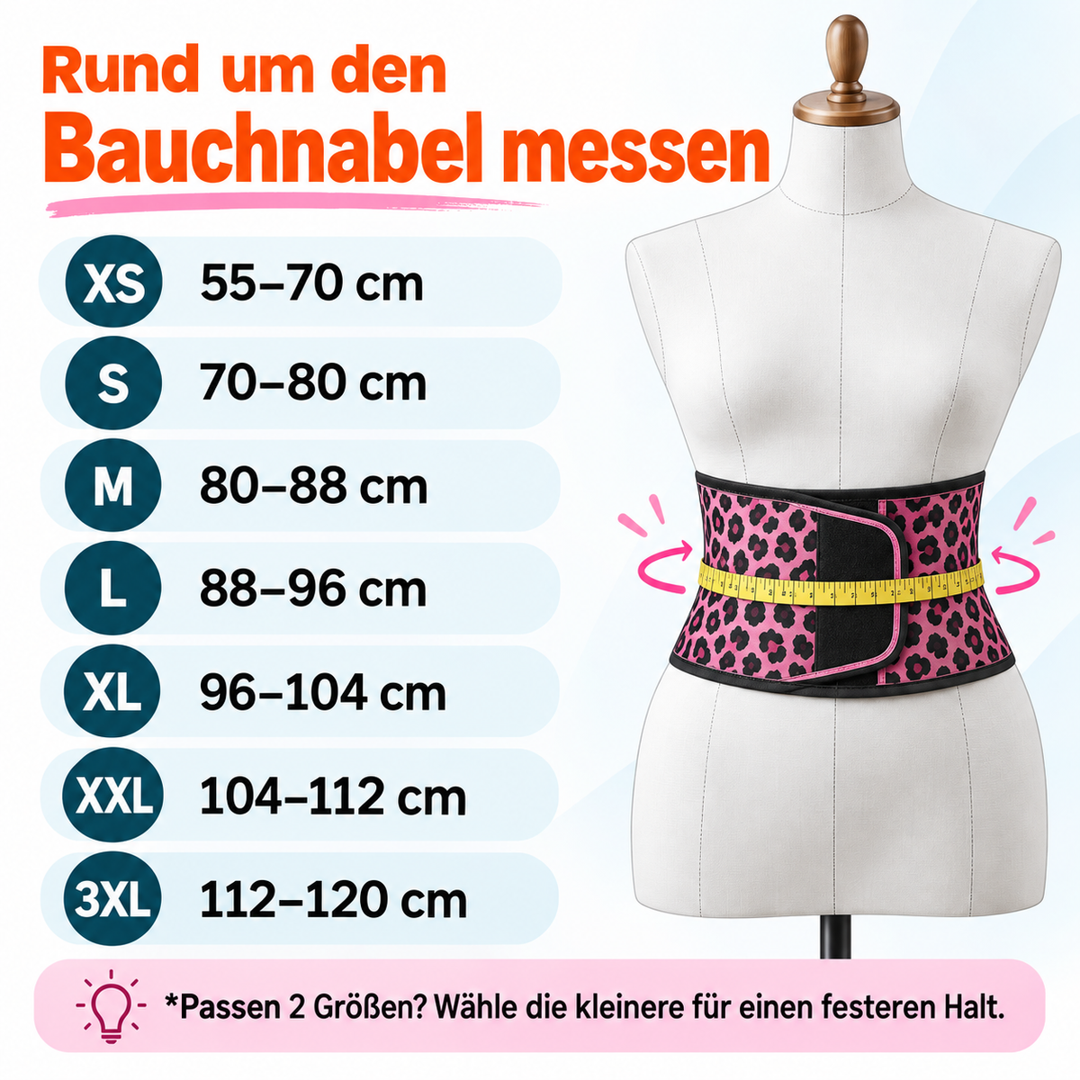 Cintara WaistShaper maattabel