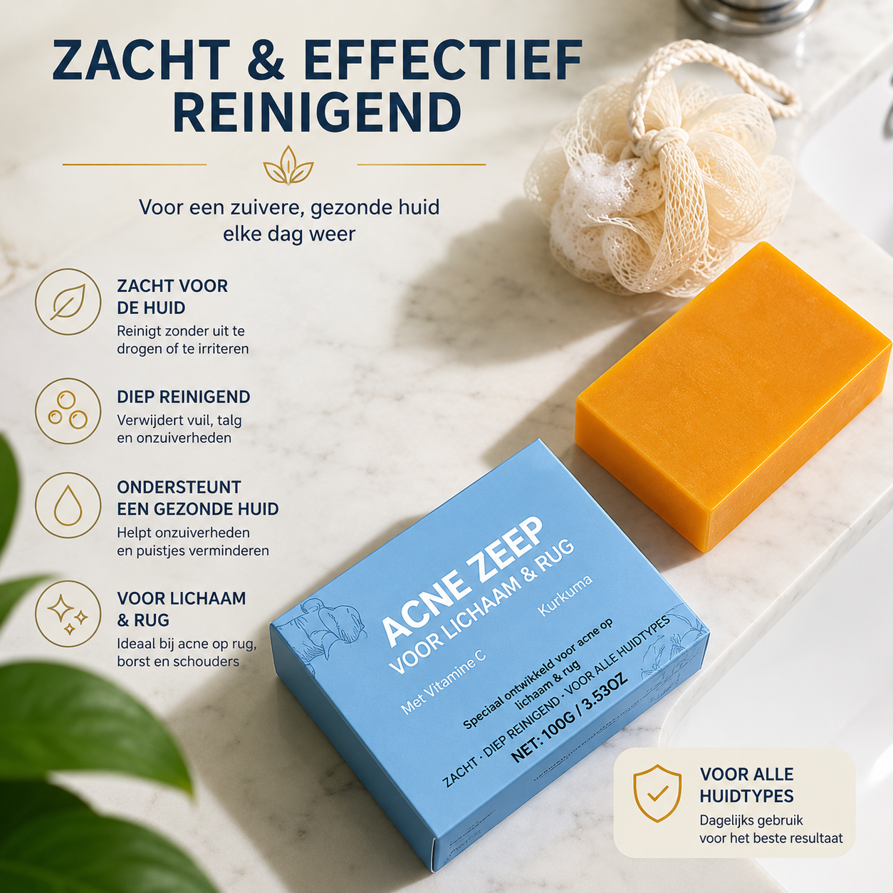 BodyClear Acne Bar - Acne Zeep voor Rug en Lichaam