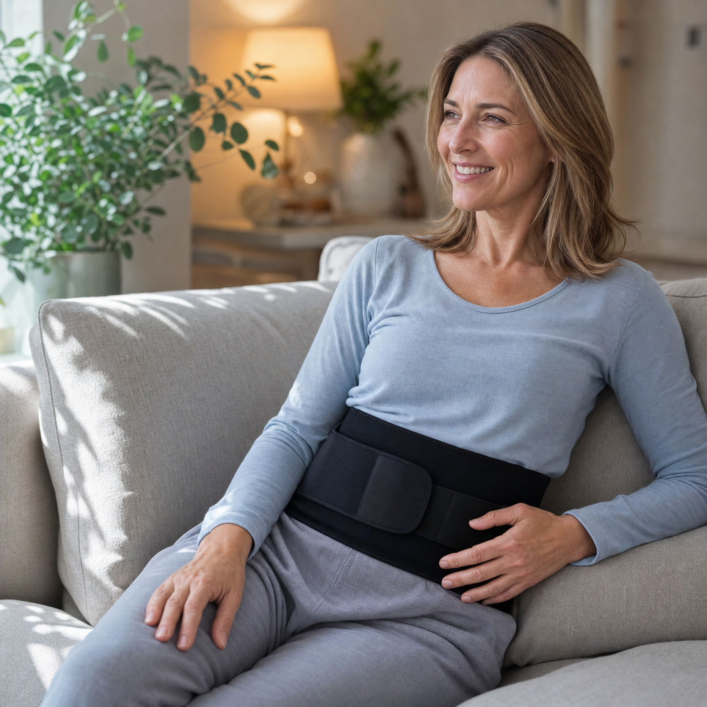 Zelfverzekerde vrouw met Sculptiva Thermo Belt